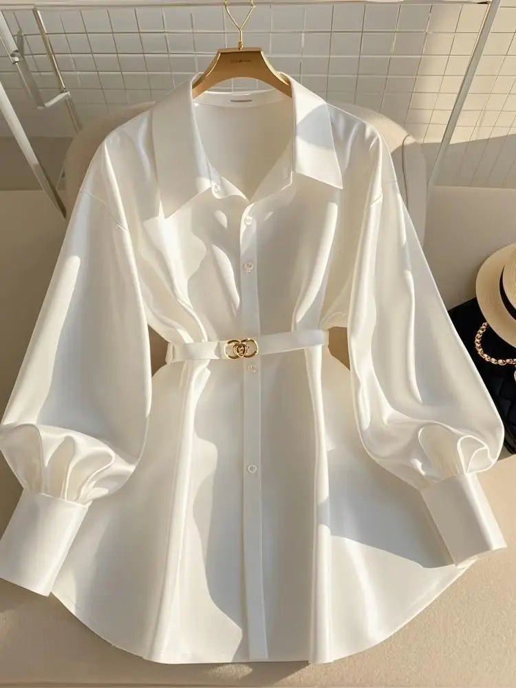 Women's Clothing Early Autumn White Blouses New French High-end Shirts Luxury Design White Shirts Tops Light Mature Style
