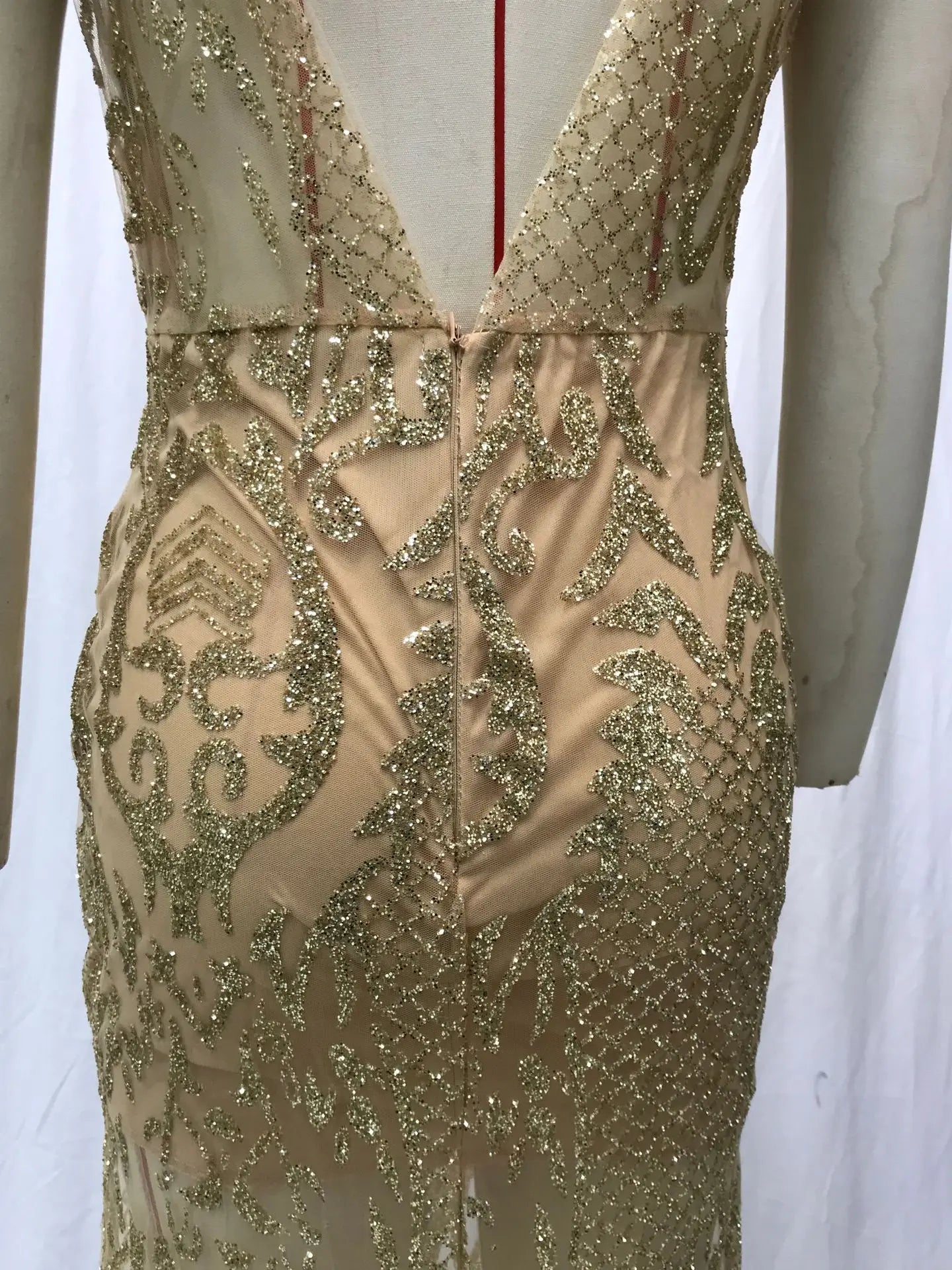 Female Clothing 2025 Annual Meeting Evening Dress Women's Long Sleeveless Sexy Deep V Neck Sequined Women Elegant Party Dresses